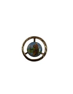 Placa Iman Volante 30Mm Dorada San Cristobal