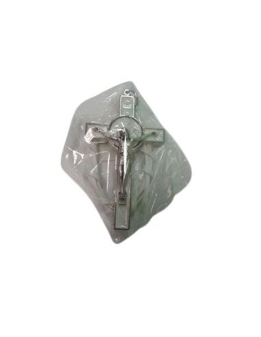 Cruz Esmaltada Comunion 8Cm Blanca Cordon Blanco