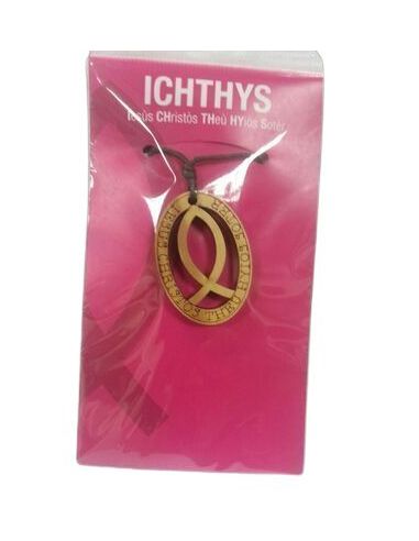 Colgante Madera Olivo Pez Ichthys
