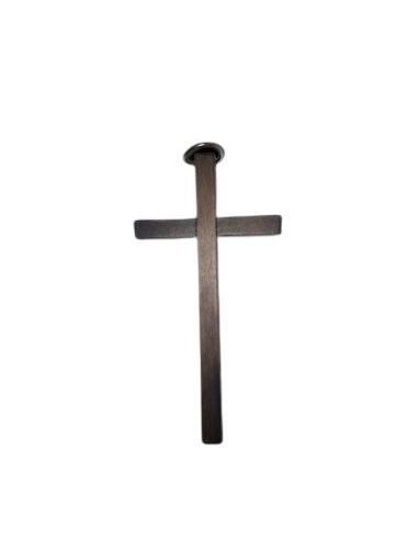 Cruz Madera 11X5,5Cm Pulida Oscura Con Anilla