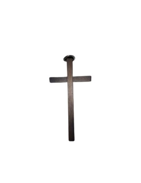 Cruz Madera 11X5,5Cm Pulida Oscura Con Anilla