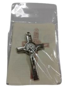 Cruz Metal Plateada San Benito 4525/2 50Mm