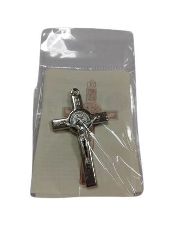 Cruz Metal Plateada San Benito 4525/2 50Mm