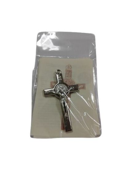 Cruz Metal Plateada San Benito 4525/2 50Mm