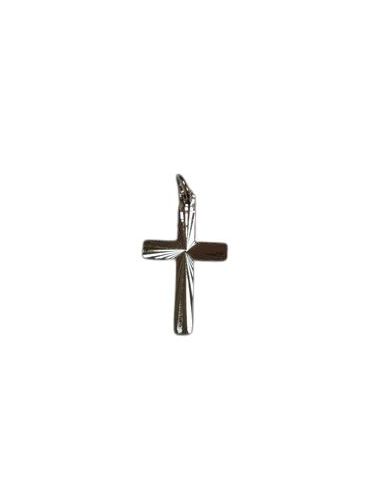 Cruz Metal Rayos Plateada 25Mm