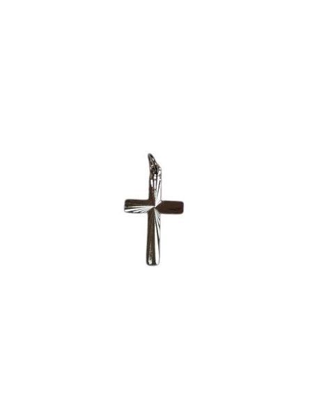 Cruz Metal Rayos Plateada 25Mm