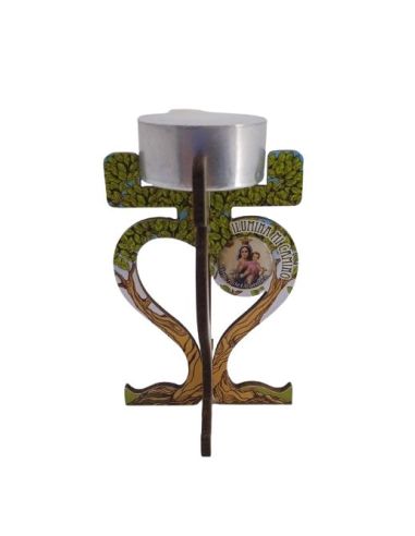 Candelabro Arbol 10X6Cm  + Vela Virgen Del Carmen