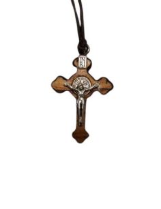 Cruz San Benito Olivo Metal 40Mm C/Cordon