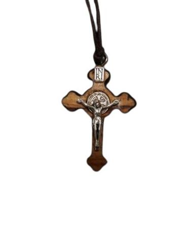 Cruz San Benito Olivo Metal 40Mm C/Cordon