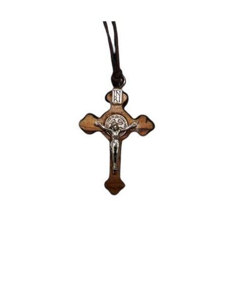 Cruz San Benito Olivo Metal 40Mm C/Cordon