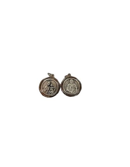 Medalla Metal Volante 23Mm Carmen+Sgdo.Corazon Jesus