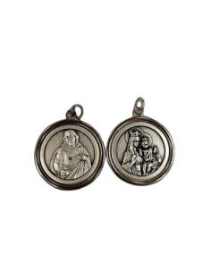 Medalla Metal Volante 30Mm Carmen+Sgdo.Corazon Jesus