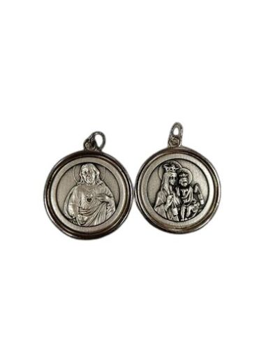 Medalla Metal Volante 30Mm Carmen+Sgdo.Corazon Jesus