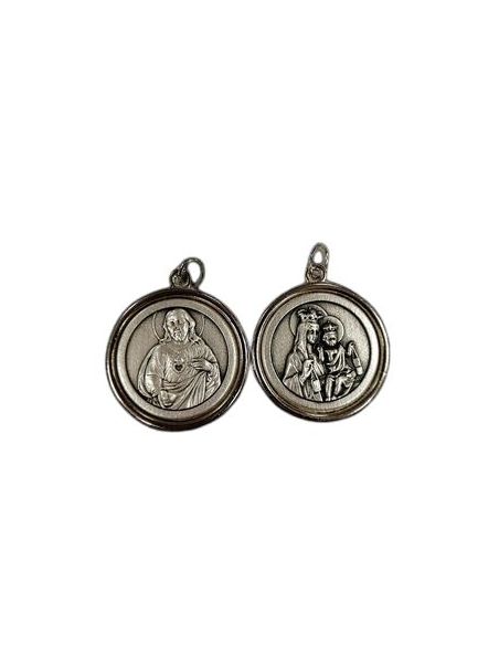 Medalla Metal Volante 30Mm Carmen+Sgdo.Corazon Jesus