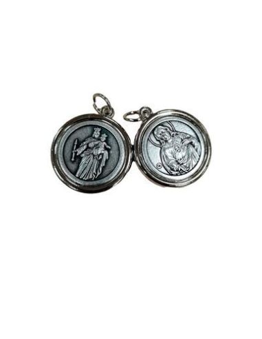 Medalla Metal Volante 23Mm Mª Auxiliadora/Crz.Jesus