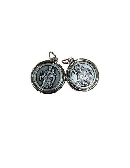 Medalla Metal Volante 23Mm Mª Auxiliadora/Crz.Jesus