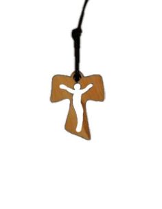Cruz Madera Cristo Calada C/Cordon 23Mm