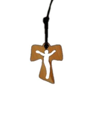 Cruz Madera Cristo Calada C/Cordon 23Mm