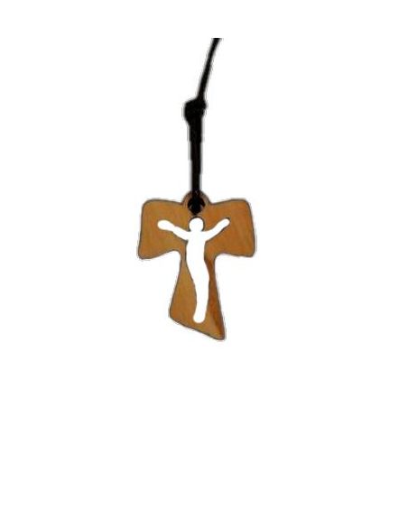Cruz Madera Cristo Calada C/Cordon 23Mm