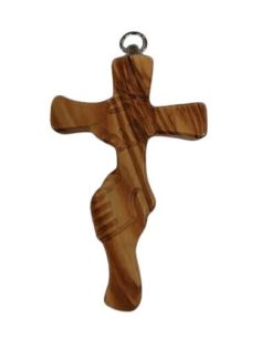Cruz Amistad Olivo 10 Cm Con Anilla