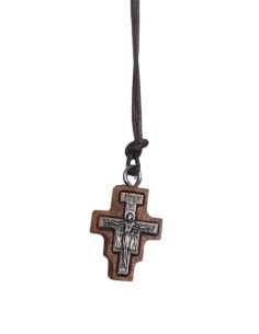 Cruz Olivo Metal San Damian 2,4Cm C/Cordon