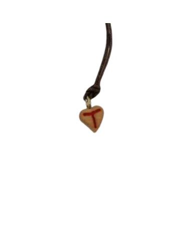 Cogante Corazón Olivo 10Mm Cruz Tau Cordon