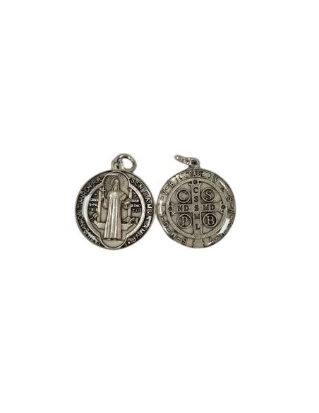 Medalla San Benito 25Mm Metal Esmaltada Transp.