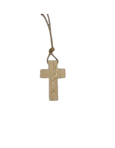 Cruz px madera clara 35m  c/cordon