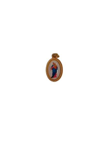 Medalla Metal Oval Dorada 17Mm Auxiliadora