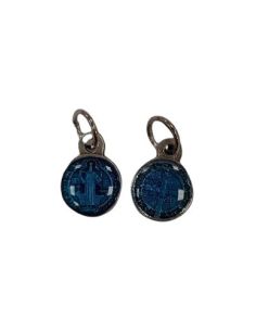Medalla Metal 10Mm Doble Cara Esmaltada Azul S.Benito