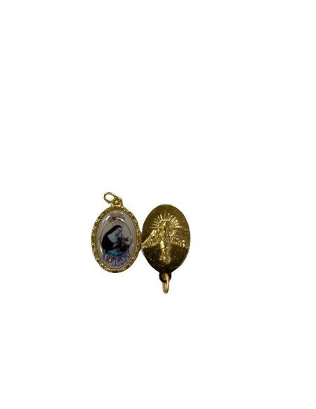 Medalla Metal Dorada 22Mm Santa Rita