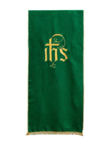 Cubre ambon 50x250cm poliester bordado ihs verde|Libreriasalesiana