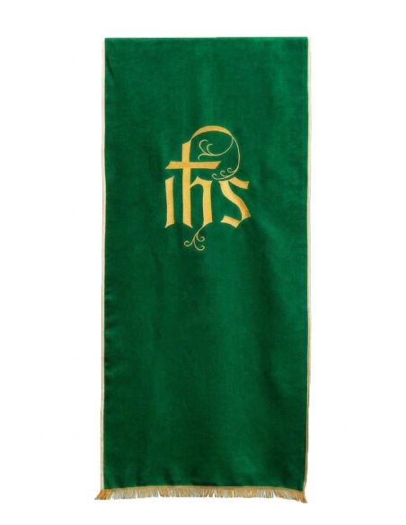 Cubre ambon 50x250cm poliester bordado ihs verde|Libreriasalesiana
