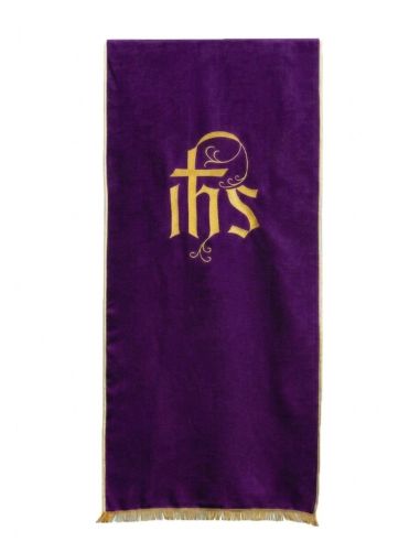 Cubre ambon 50x250cm poliester bordado ihs morado