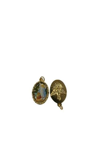Medalla Metal Dorada 22Mm Angel De La Guarda