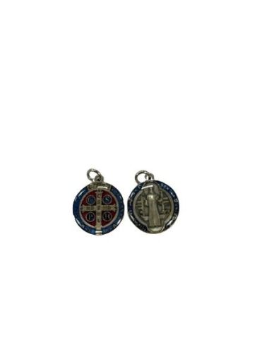 Medalla Metal Color San Benito Esmaltada 20Mm