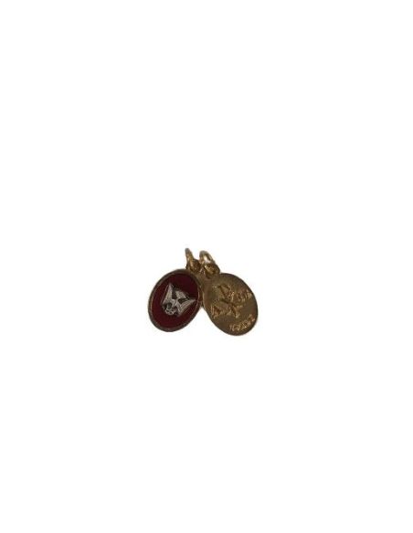 Medalla Metal Dorada 20 Mm Esmaltada Espiritu Santo