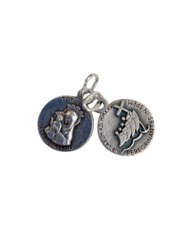 Medalla Metal 13Mm Jubileo + Virgen Totus Tuus