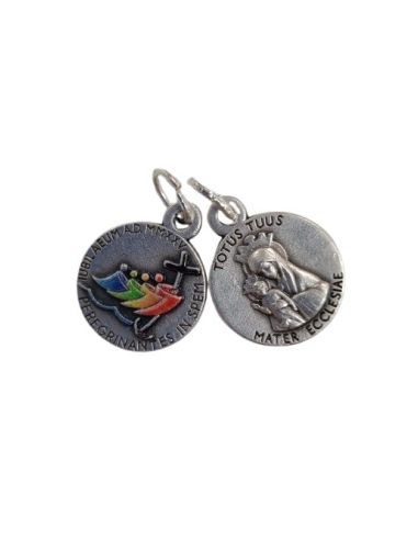 Medalla Metal 13Mm Jubileo Color Uv+ Virgen Totus Tuus