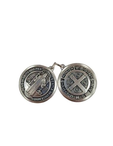 Medalla San Benito Abomb. Metal 43Mm+Anilla