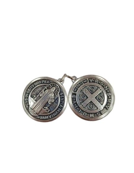 Medalla San Benito Abomb. Metal 43Mm+Anilla