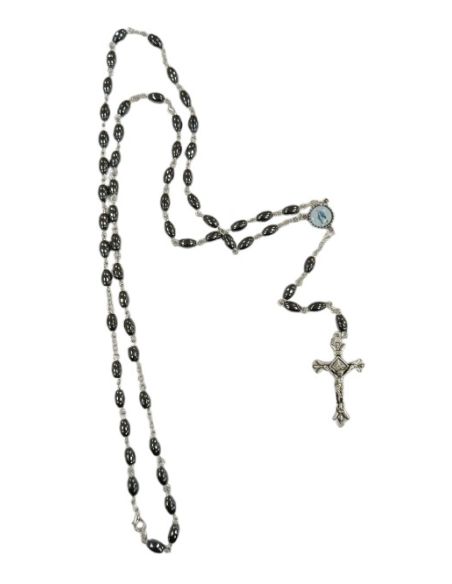 Rosario hematites oval milagrosa