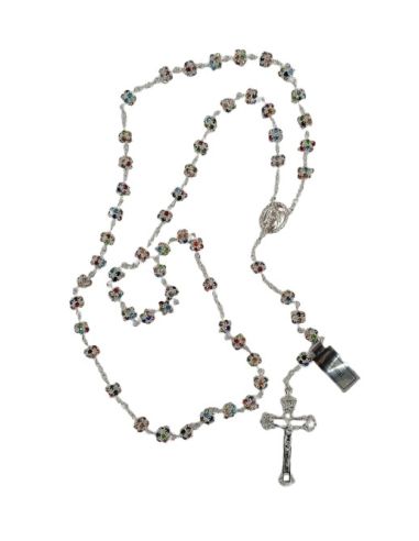 Rosario real cristal strass multiculor 7mm