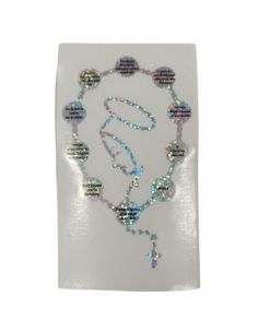 Adhesivo oracion padre nuestro virgen efec.metal