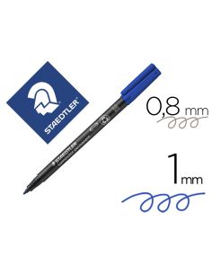 Rotulador Staedtler Lumocolor Retroproyeccion Punta De Fibrapermanente 317-3 Azul Punta Media Redonda 0.8-1 Mm