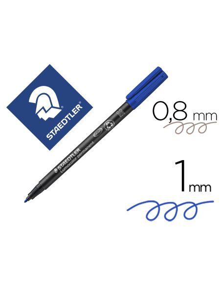 Rotulador Staedtler Lumocolor Retroproyeccion Punta De Fibrapermanente 317-3 Azul Punta Media Redonda 0.8-1 Mm