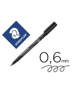 Rotulador Negro Staedtler Lumocolor Retroproyeccion Punta De Fibrapermanente 318-9 Punta Fina Redonda 0.6 Mm