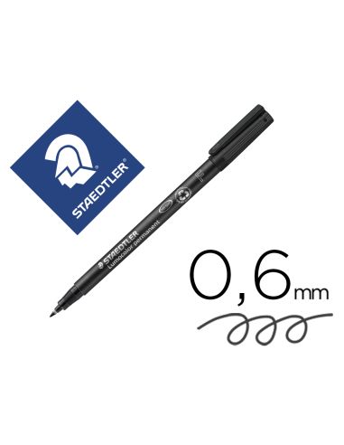 Rotulador Negro Staedtler Lumocolor Retroproyeccion Punta De Fibrapermanente 318-9 Punta Fina Redonda 0.6 Mm