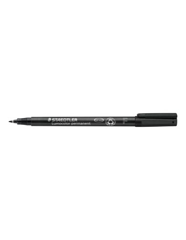 Rotulador Negro Staedtler Lumocolor Retroproyeccion Punta De Fibrapermanente 318-9 Punta Fina Redonda 0.6 Mm