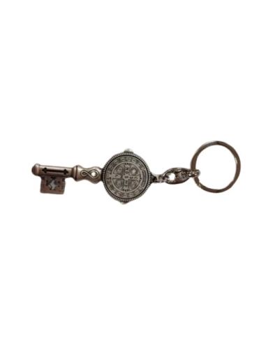Llavero Metal Llave Doble Cara San Benito (24)|Libreriasalesiana